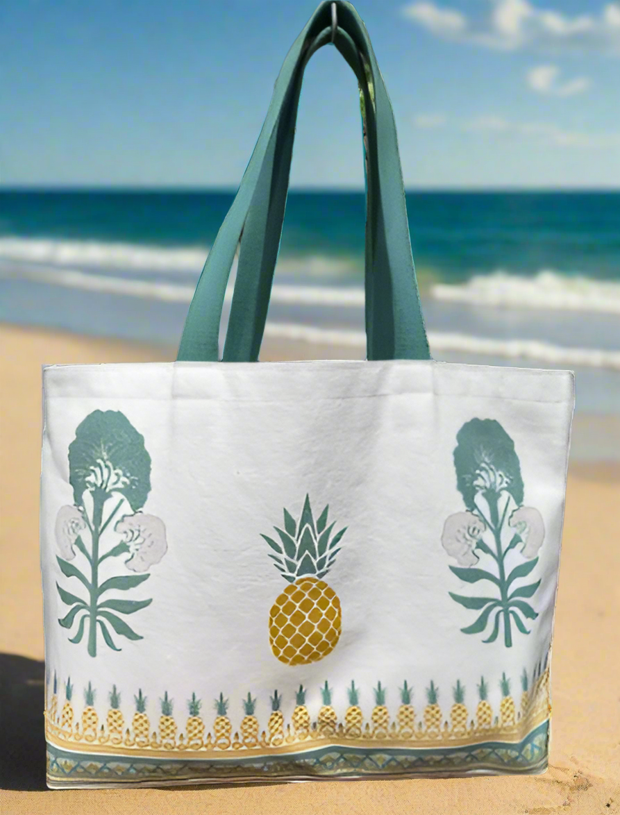 Pineapple & Palm Resort Canvas Bags