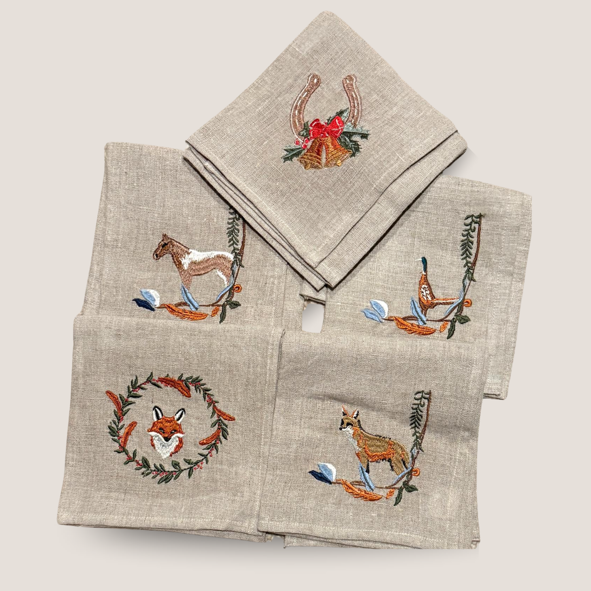 Festive Woodland Animals Napkins / Placemats