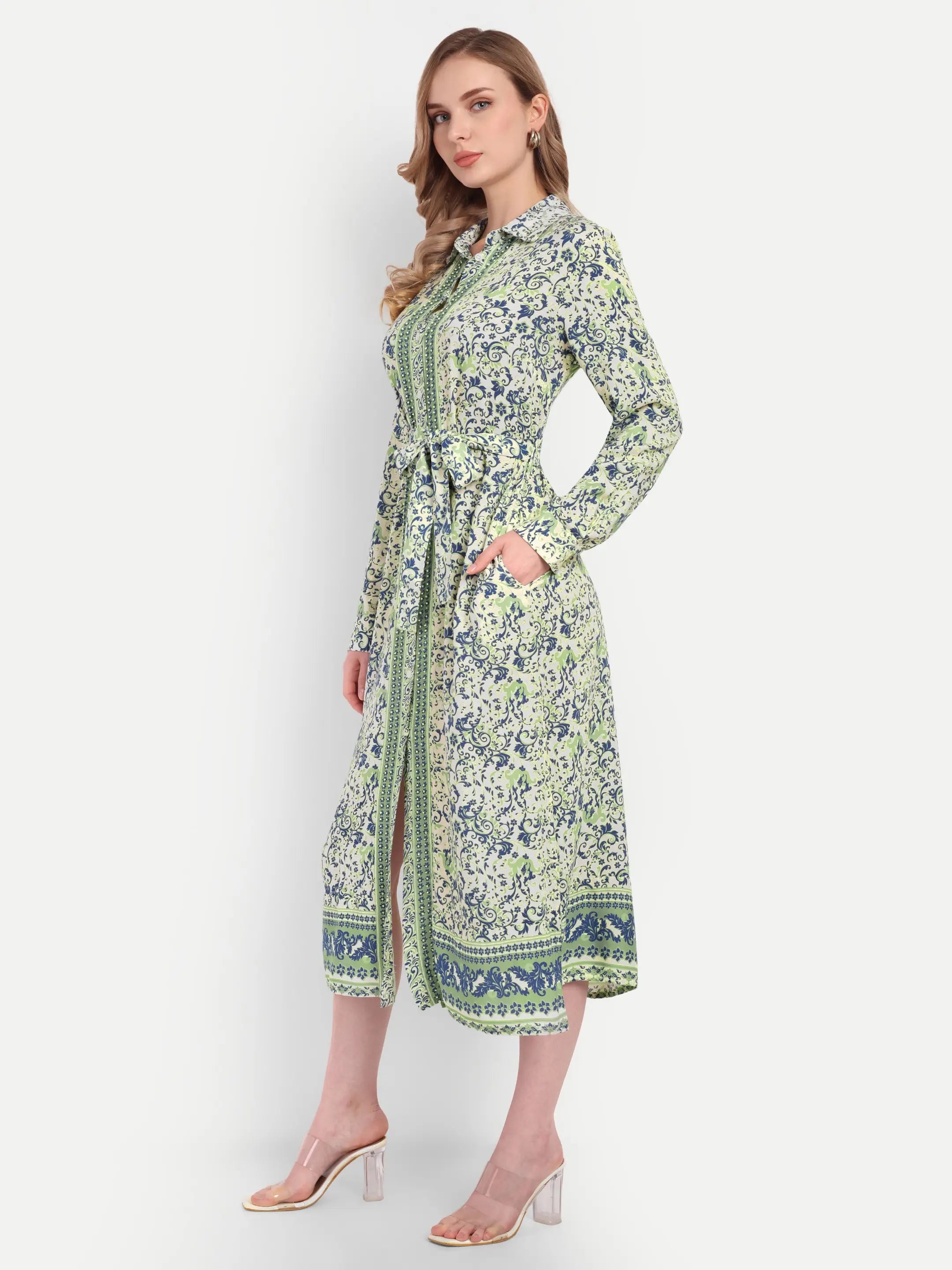 SAGU SHIRT DRESS with embroidery