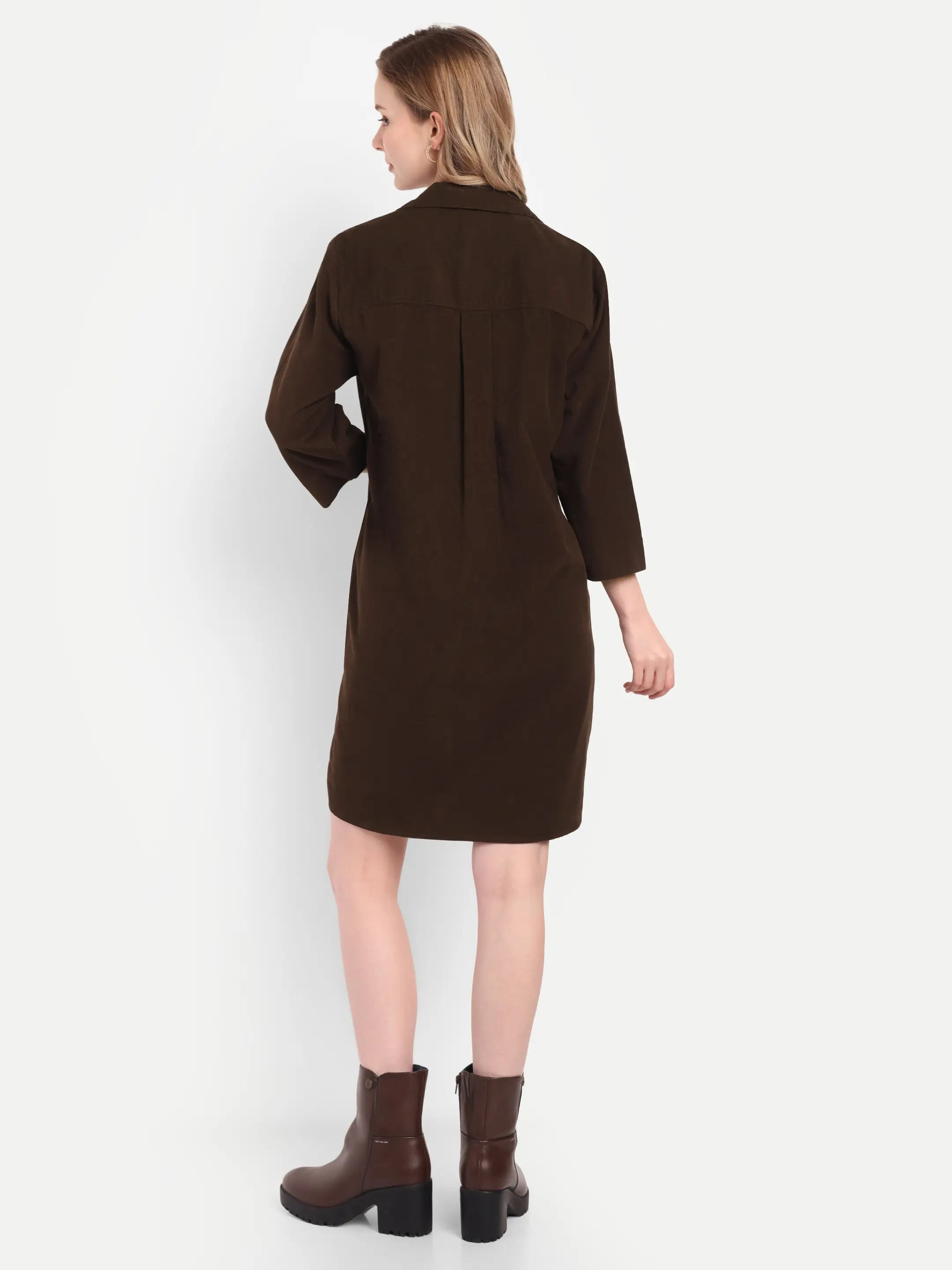 Chocolate Shirt Dress (Short)