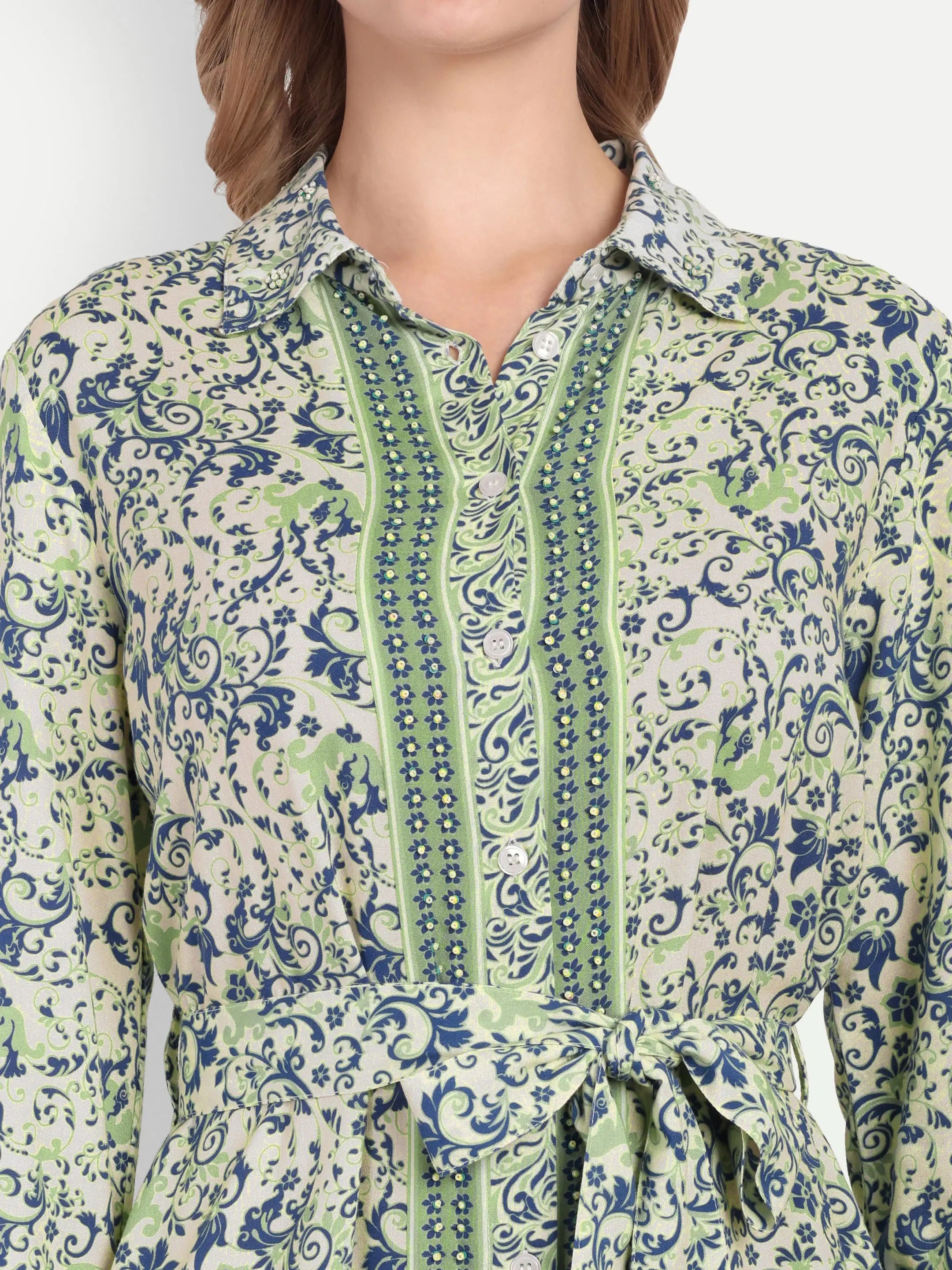 SAGU SHIRT DRESS with embroidery