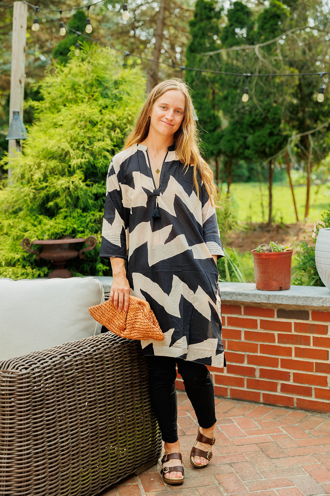 Anna Tunic Black and white