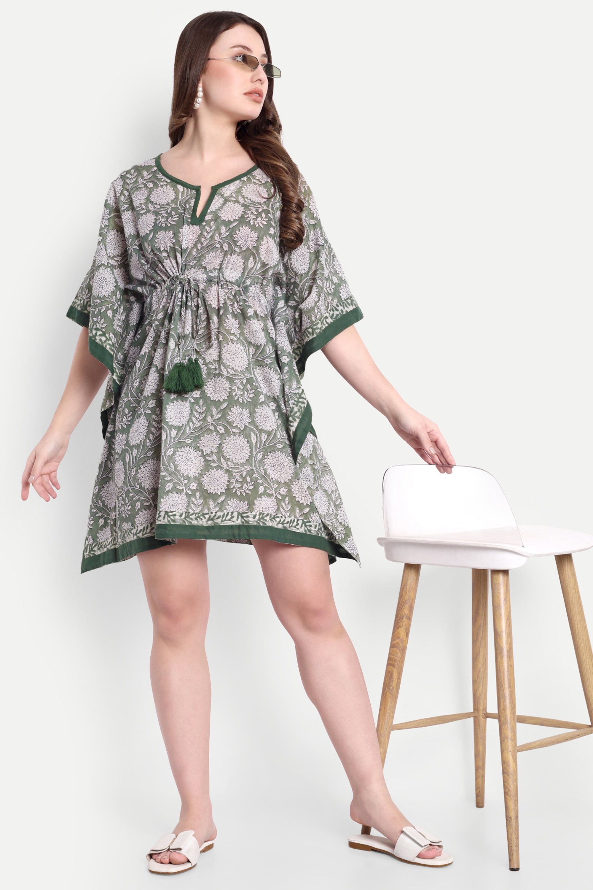 Block Print Kaftan – sunskaara.com