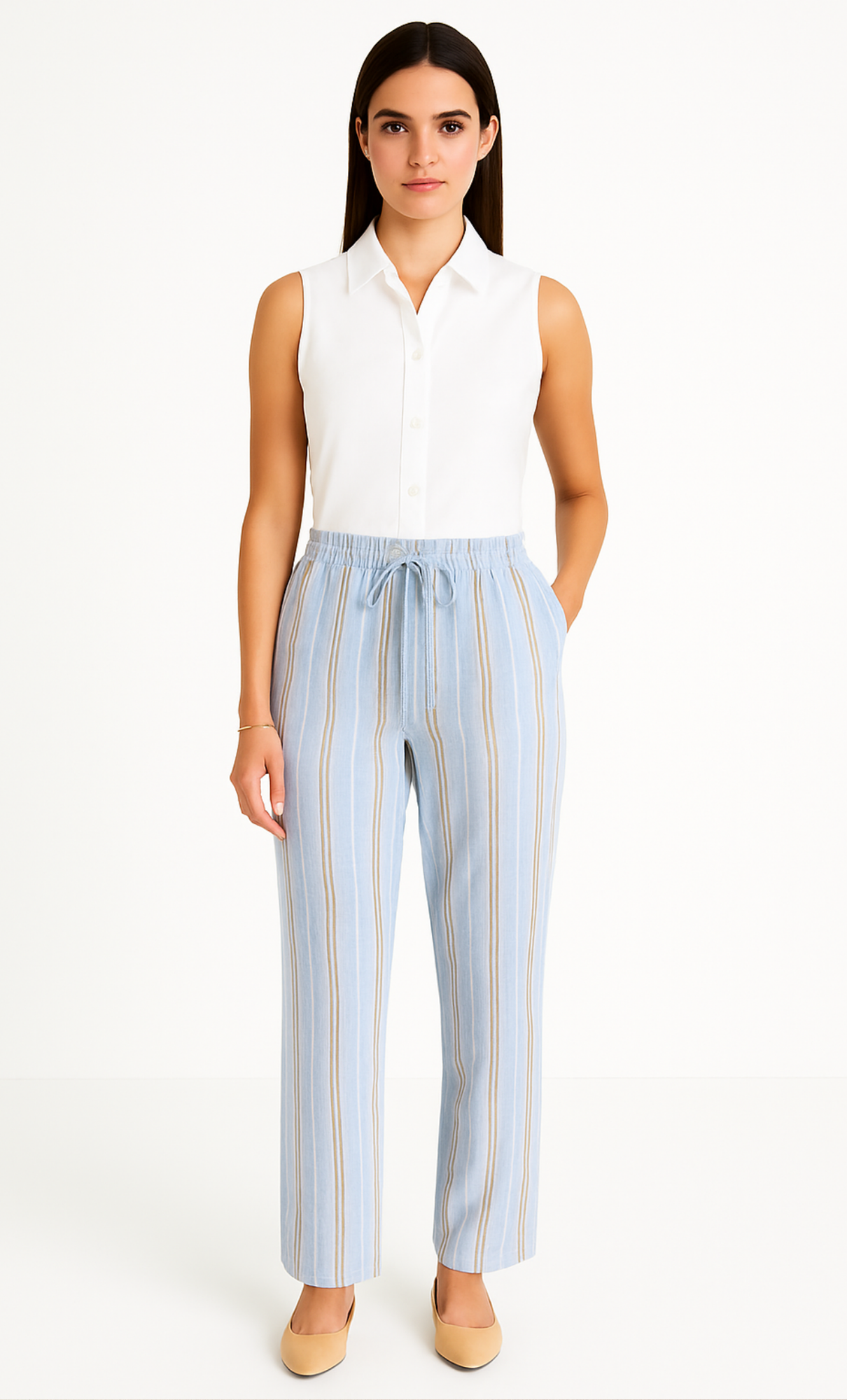 Linen Stripe Pant