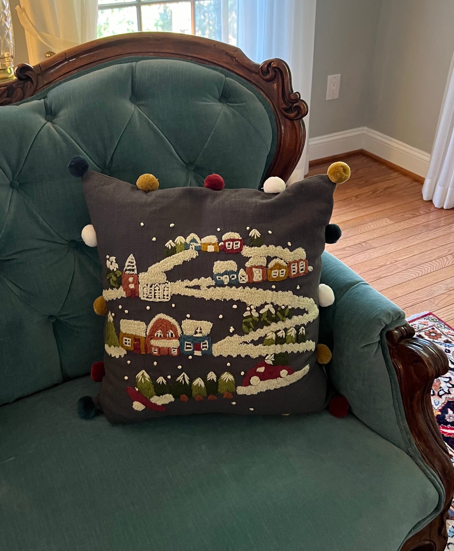 Holiday Village Pillow Cover