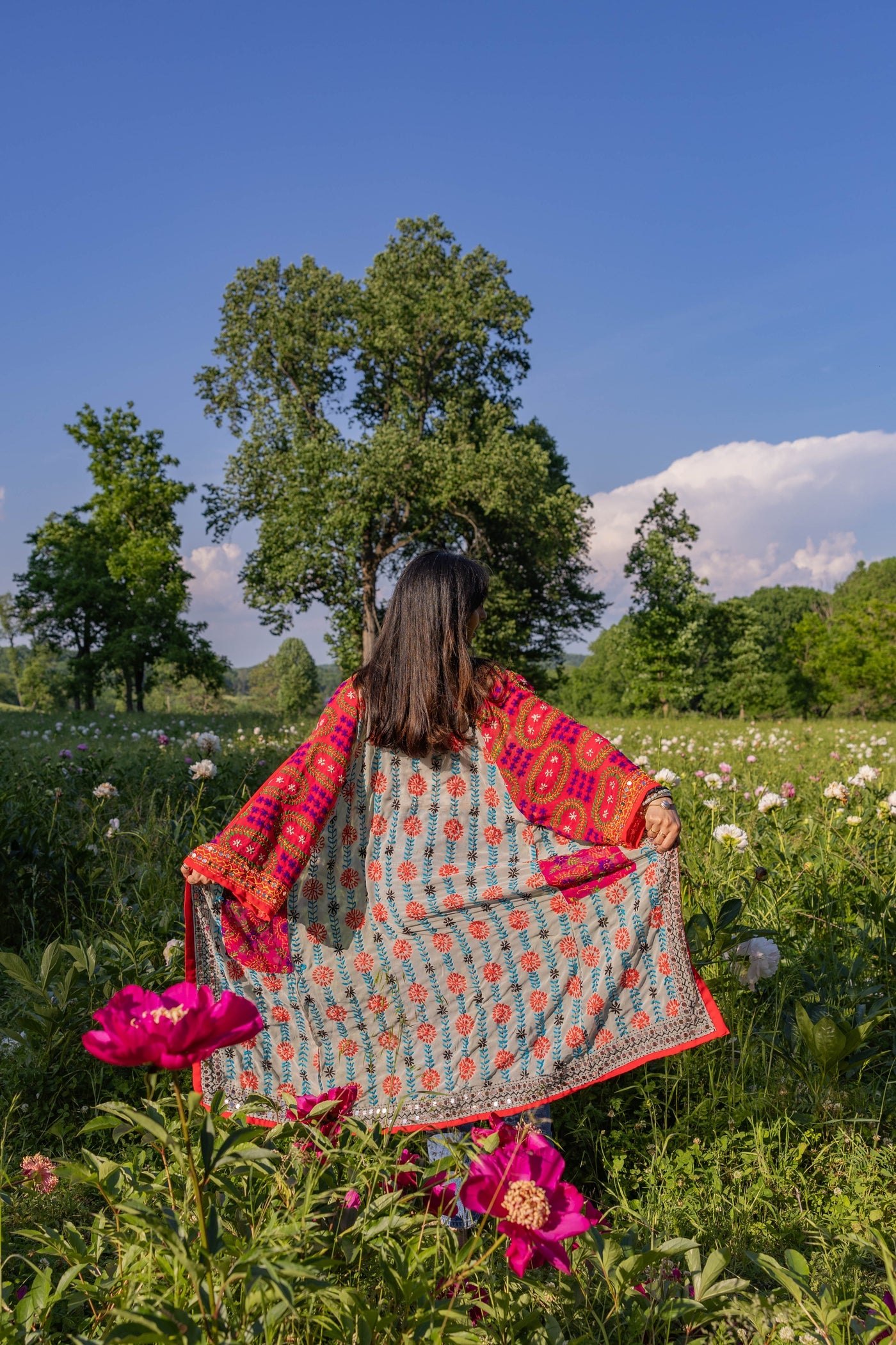Saguna Hand-Embroidered Kimono - front