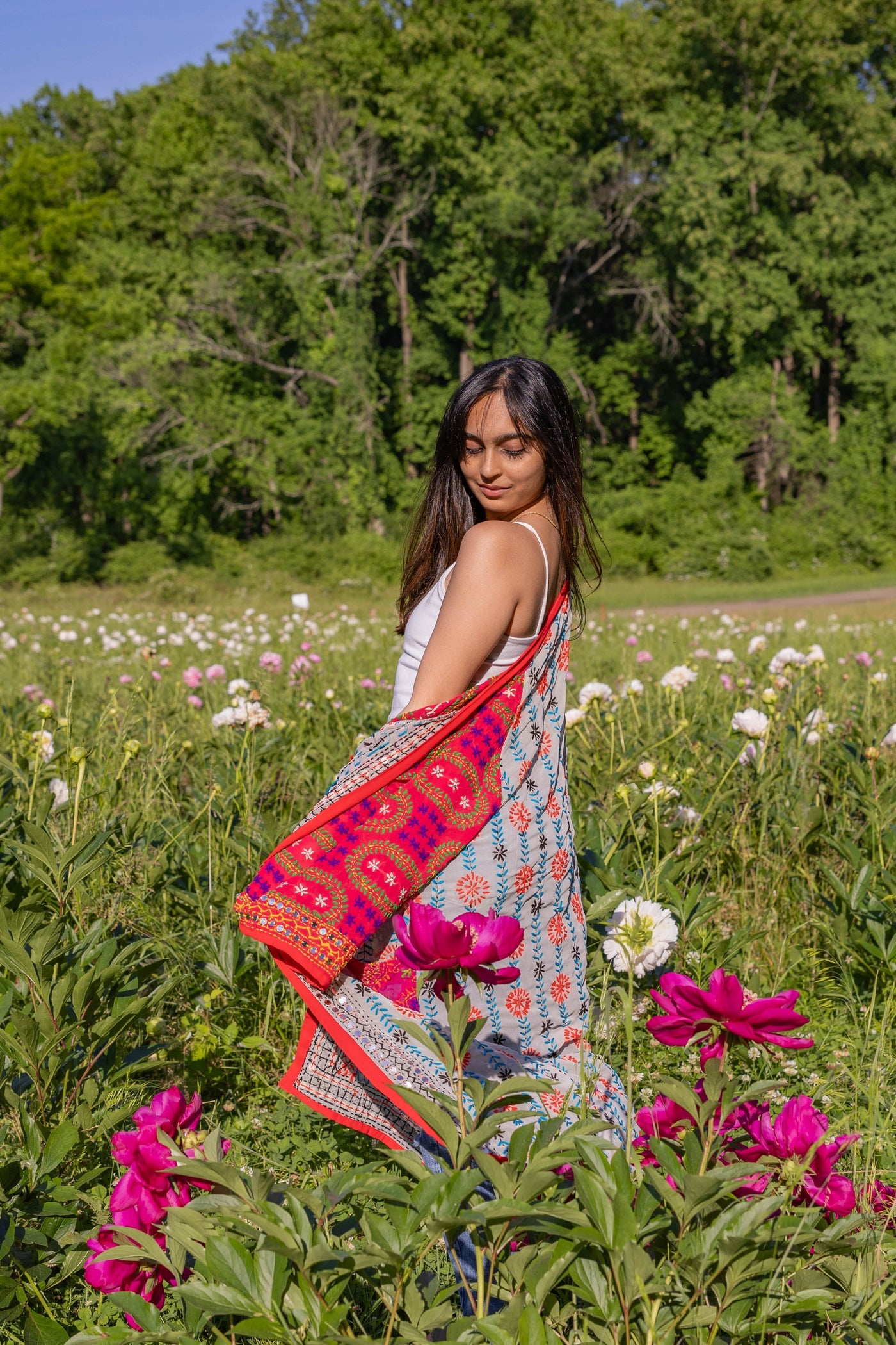 Saguna Hand-Embroidered Kimono - styled