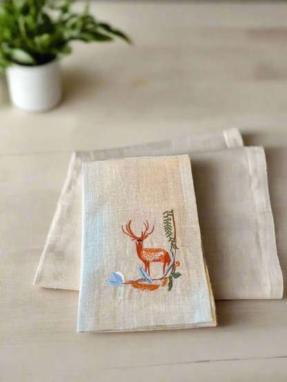 Holiday Linen Napkins - Forest Collection