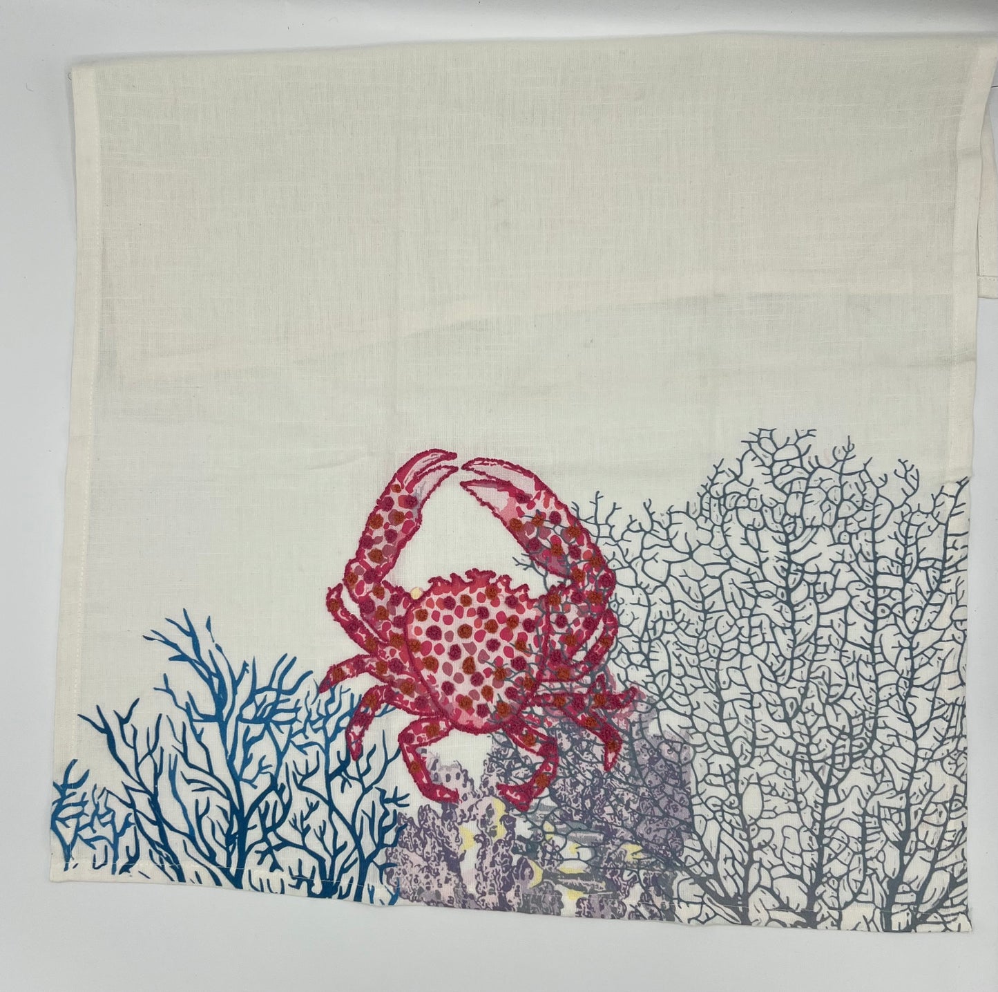 Nautical dancing Crab Dish Towel