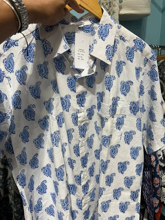 Blue Paisley men shirt