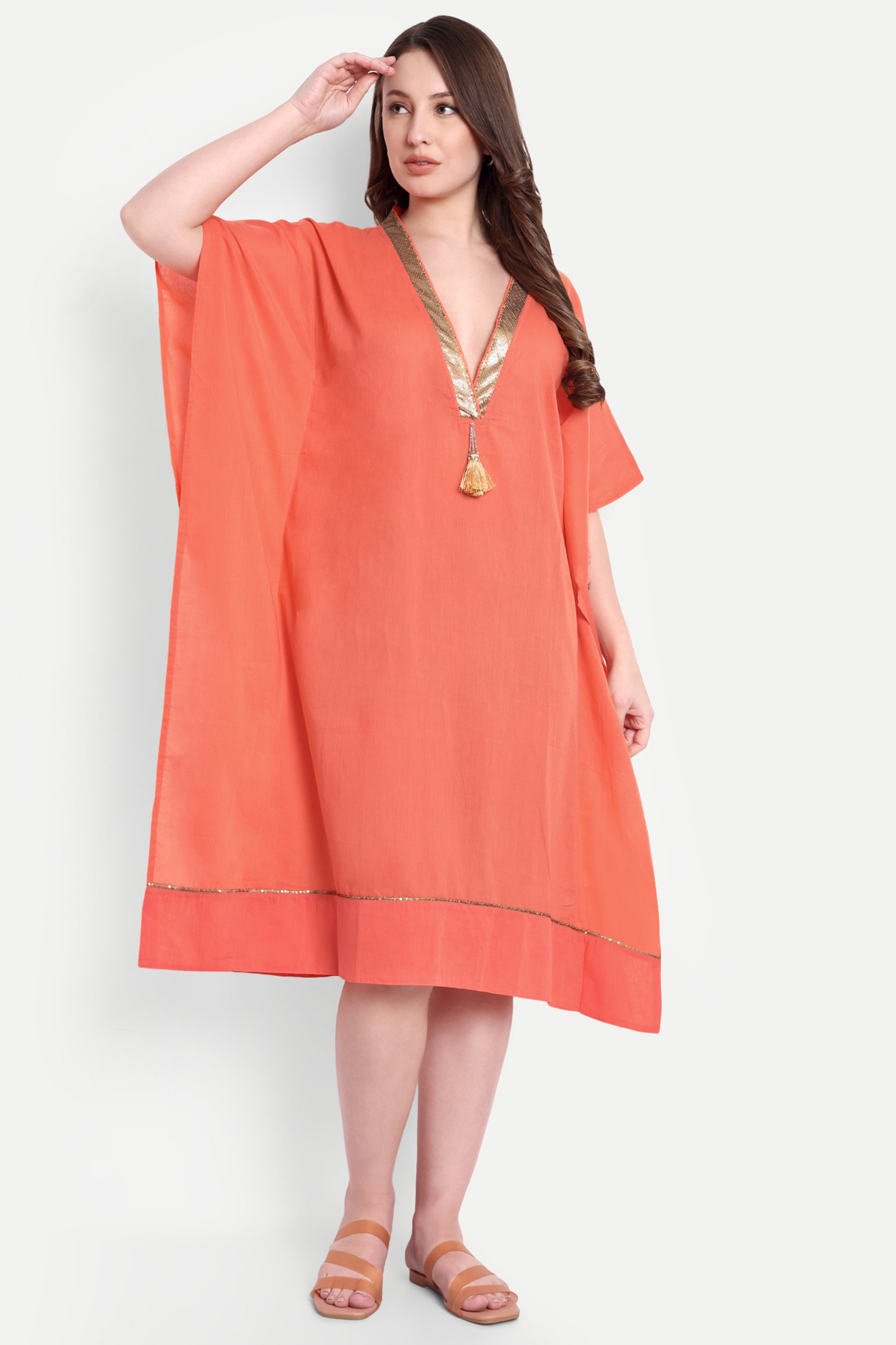 Orange Gold Kaftan