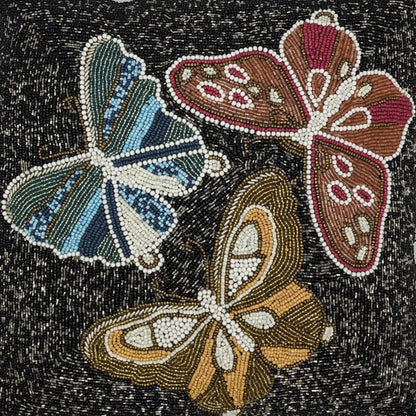 Butterfly Beaded Pillow Covers - Set of 2