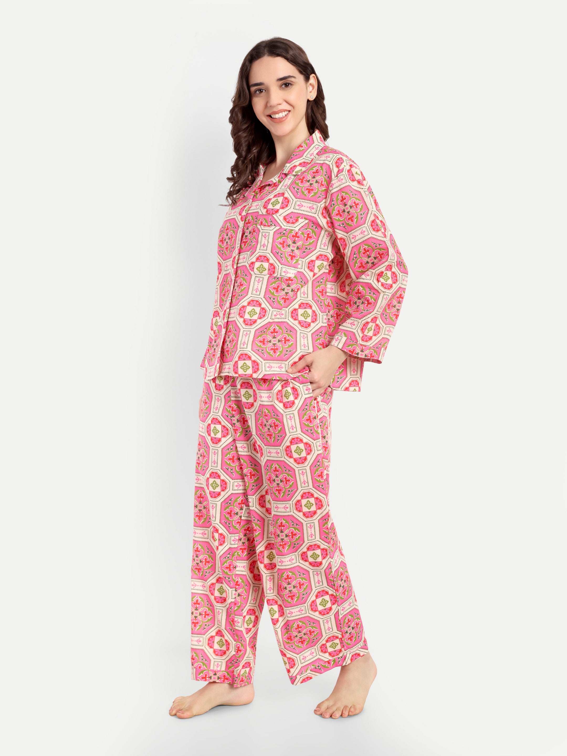 Rosé Tile Cotton PJ Set