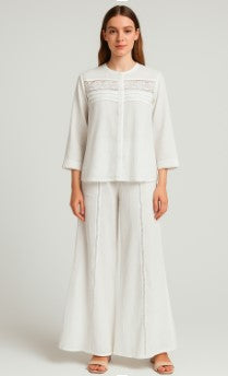 Ivory Lace Panel Co-ord Set