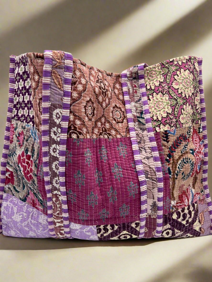 Big Lavender Quilted Bag