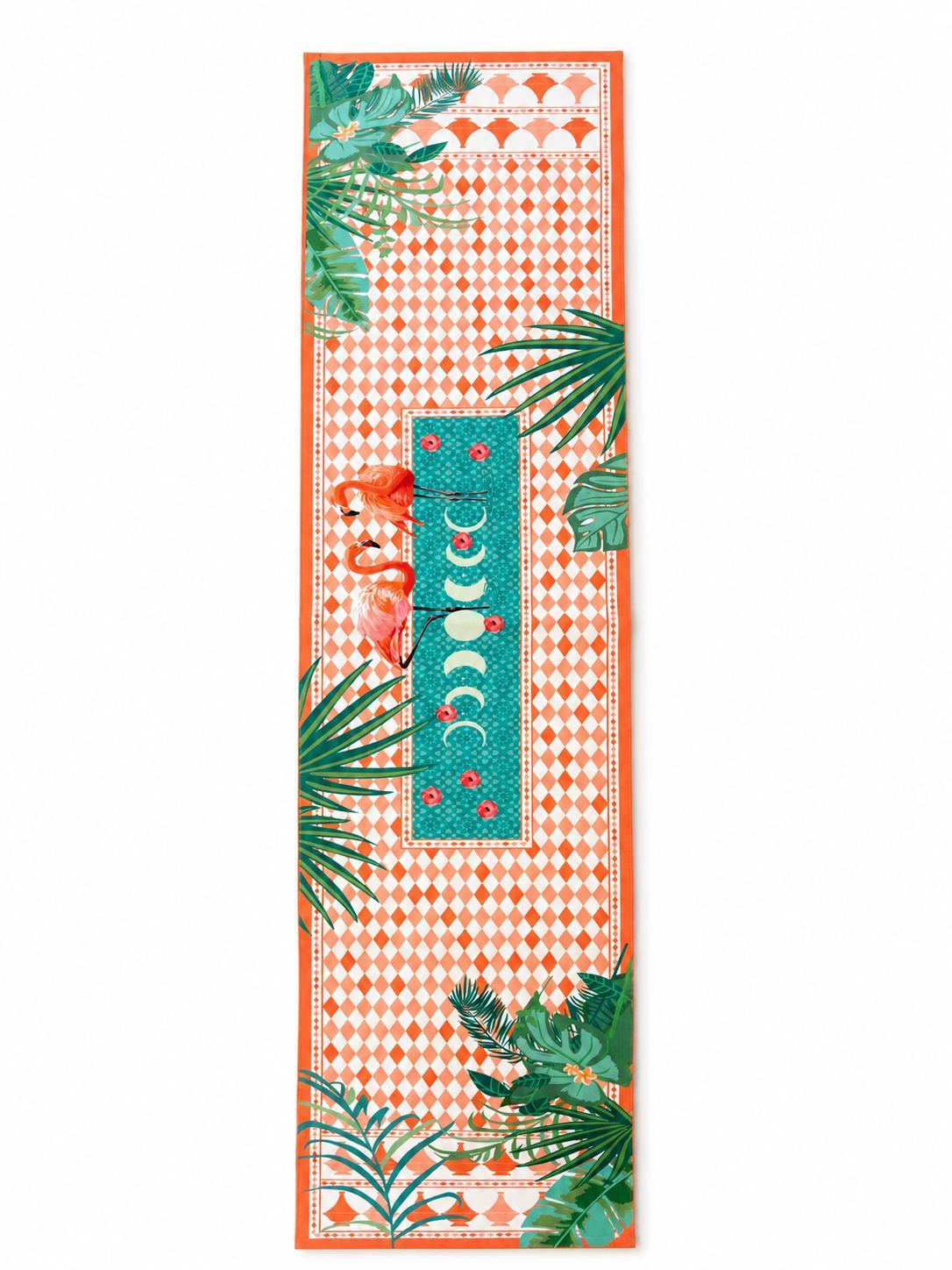 Flamingo Moon Tropical Table Runner