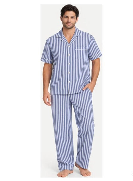 Men's Blue Stripe PJ Set