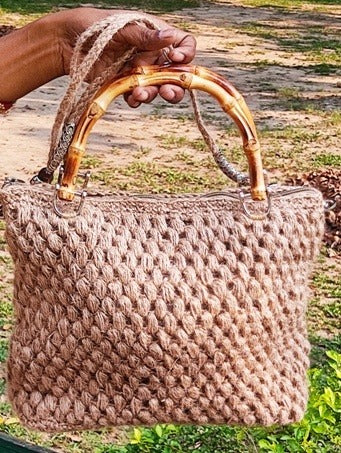 Bamboo Jute Handicraft handbag