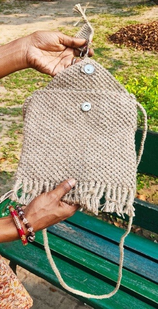 Small Owl Jute Bag