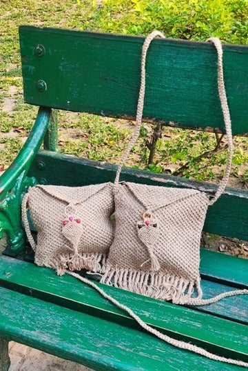 Small Owl Jute Bag