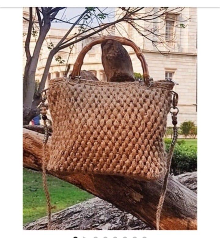 Bamboo Jute Handicraft handbag