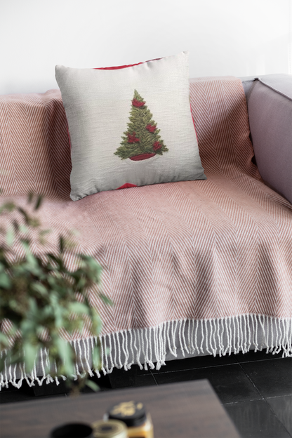 Holiday Christmas Tree Pillow Cover